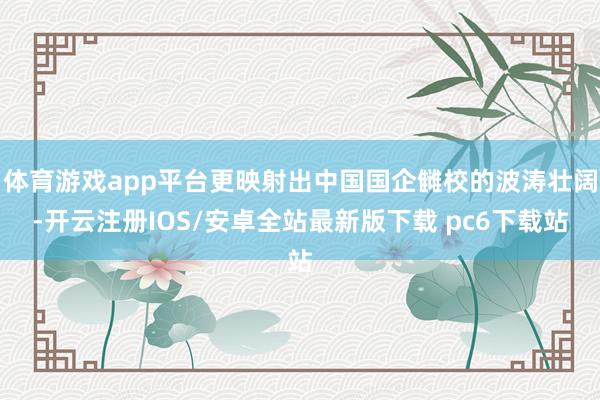 体育游戏app平台更映射出中国国企雠校的波涛壮阔-开云注册IOS/安卓全站最新版下载 pc6下载站
