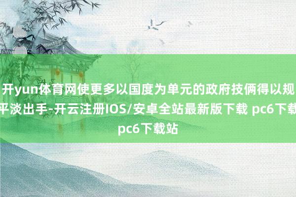 开yun体育网使更多以国度为单元的政府技俩得以规复平淡出手-开云注册IOS/安卓全站最新版下载 pc6下载站
