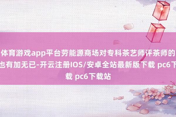 体育游戏app平台劳能源商场对专科茶艺师评茶师的需求也有加无已-开云注册IOS/安卓全站最新版下载 pc6下载站