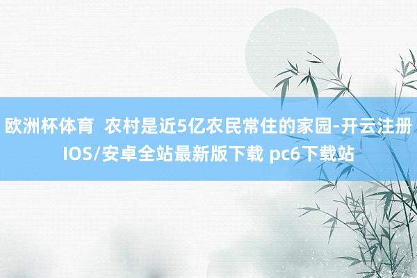 欧洲杯体育  农村是近5亿农民常住的家园-开云注册IOS/安卓全站最新版下载 pc6下载站