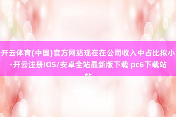 开云体育(中国)官方网站现在在公司收入中占比拟小-开云注册IOS/安卓全站最新版下载 pc6下载站