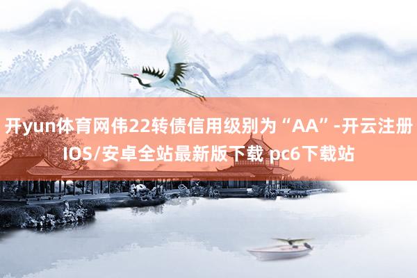 开yun体育网伟22转债信用级别为“AA”-开云注册IOS/安卓全站最新版下载 pc6下载站