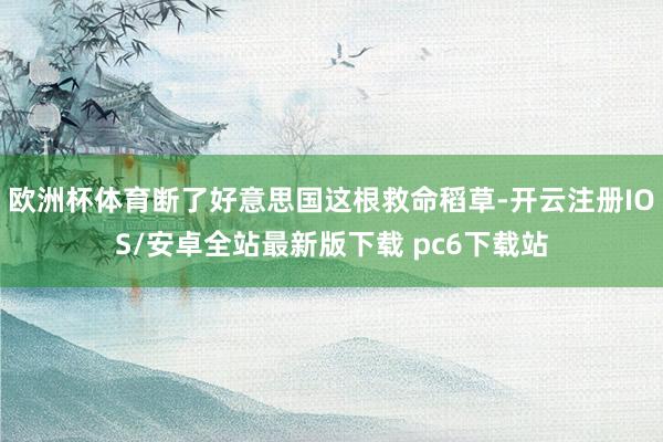 欧洲杯体育断了好意思国这根救命稻草-开云注册IOS/安卓全站最新版下载 pc6下载站