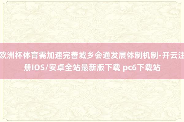欧洲杯体育需加速完善城乡会通发展体制机制-开云注册IOS/安卓全站最新版下载 pc6下载站