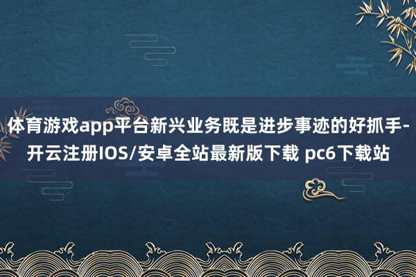 体育游戏app平台新兴业务既是进步事迹的好抓手-开云注册IOS/安卓全站最新版下载 pc6下载站