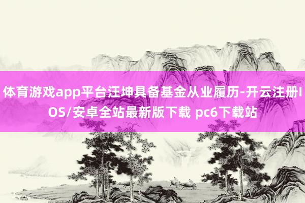 体育游戏app平台汪坤具备基金从业履历-开云注册IOS/安卓全站最新版下载 pc6下载站