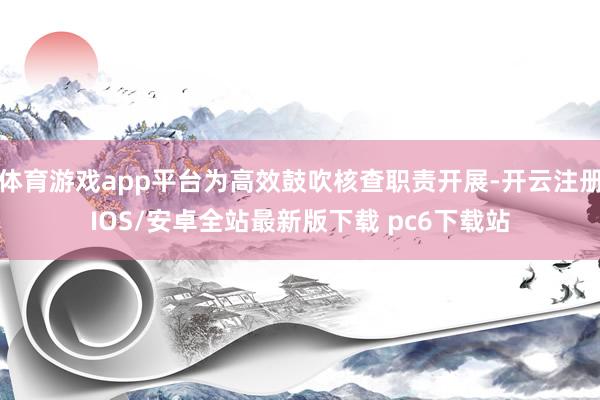 体育游戏app平台为高效鼓吹核查职责开展-开云注册IOS/安卓全站最新版下载 pc6下载站